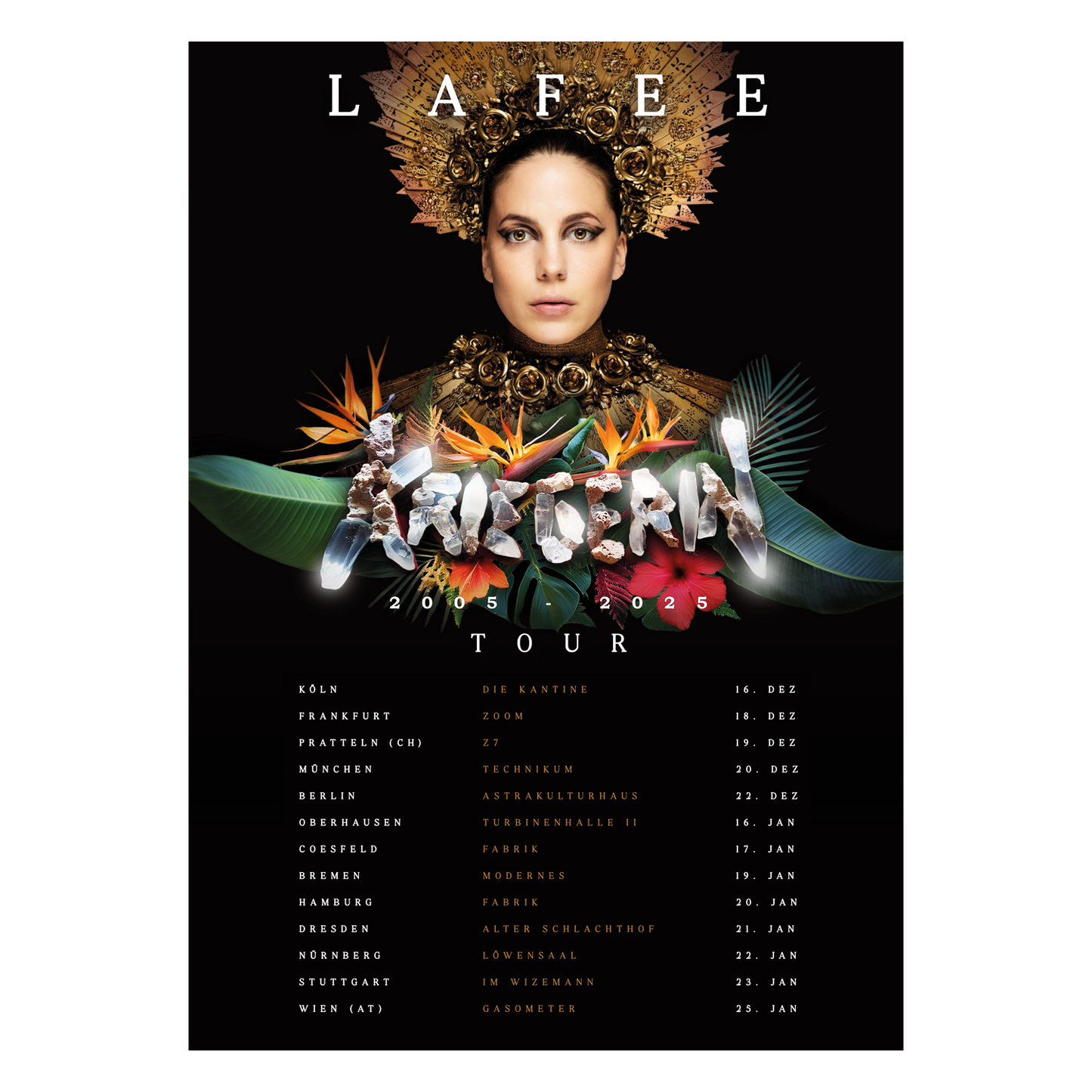 Poster LaFee "Kriegerin Tour 2025"